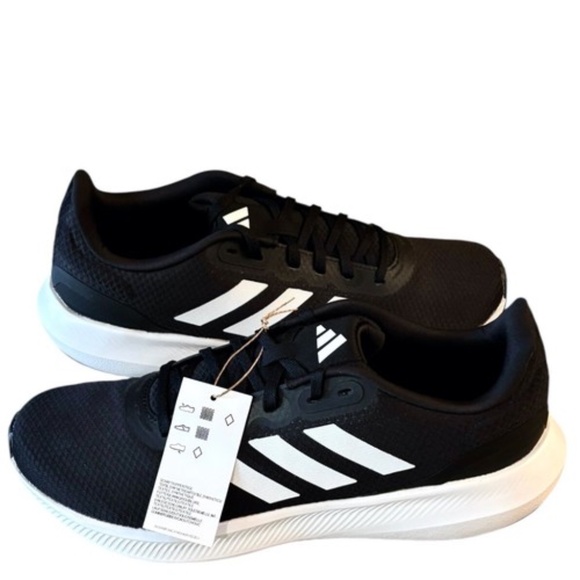 Adidas Mens Runfalcon 3 Black Running Shoes Size 11 Sneakers - Picture 3 of 9